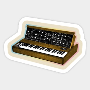 Analog Synthesizer 8bit Retro Artwork Design Sticker